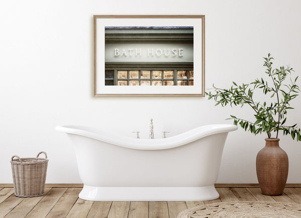 York England Bath House Print - Perfect for Bathroom Decor