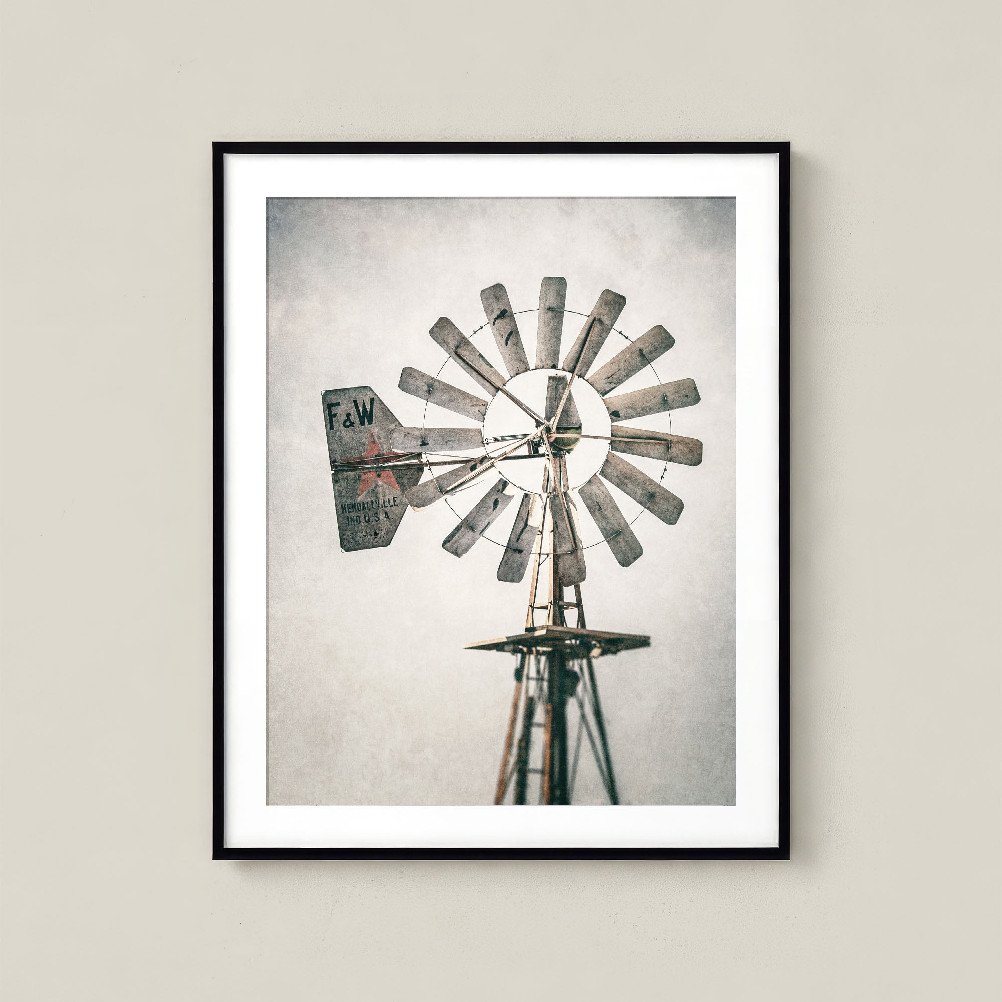Vintage Farmhouse Windmill Wall Print - Lisa Russo Fine Art
