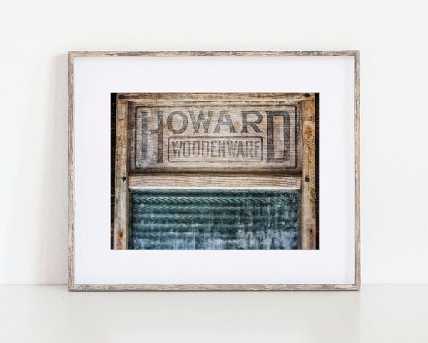 Howard Washboard Wall Art Print - Vintage Style Laundry Room Decor