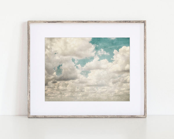 Cloud Photography for Bedrooms and Nurseries - Blue and White