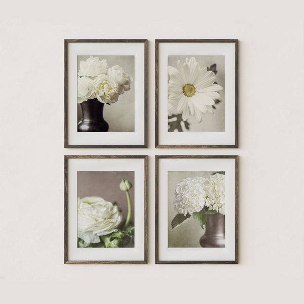 Nature Photography - French Country Floral Wall Art Set of 4 Prints