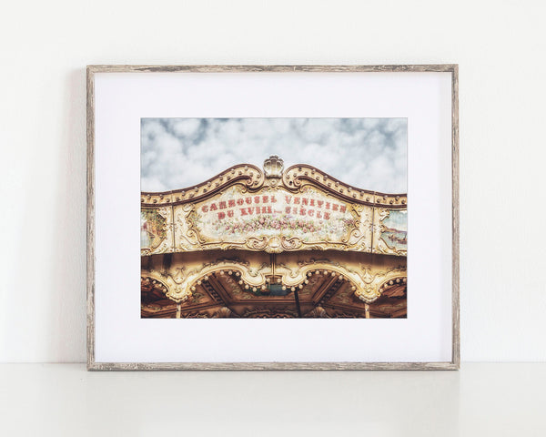 Montmartre Paris France - Vintage Carousel Nursery Decor
