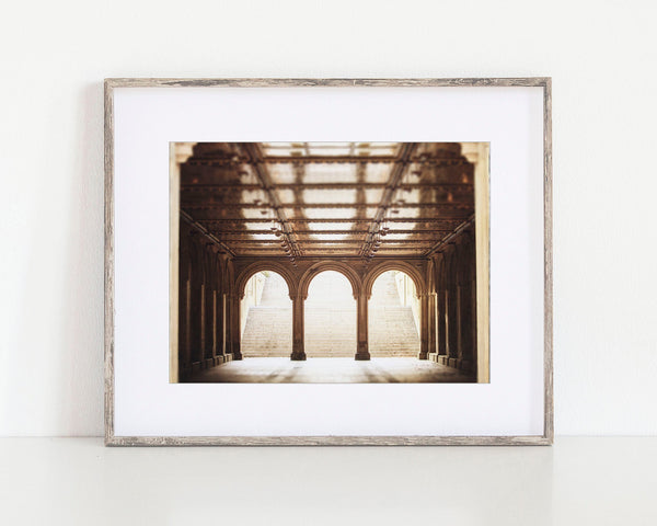 Central Park Bethesda Arches Print - NYC Architecture Art