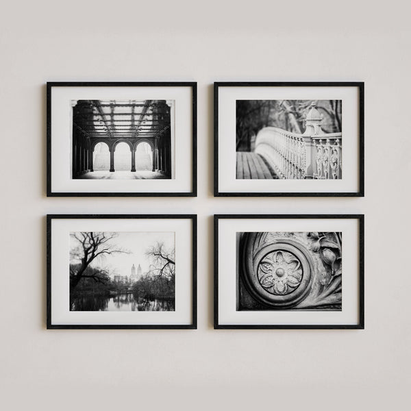 Black and White New York City Art Prints II - Set of 4