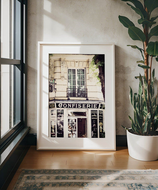 Lisa Russo Fine Art Travel Photography Paris Bakery and Candy Store Print - French Country Kitchen Decor - Montmartre