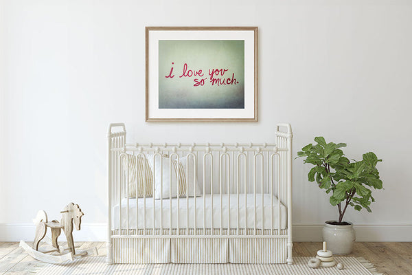 I Love You Graffiti Print - Austin Texas Art for Bedroom or Nursery