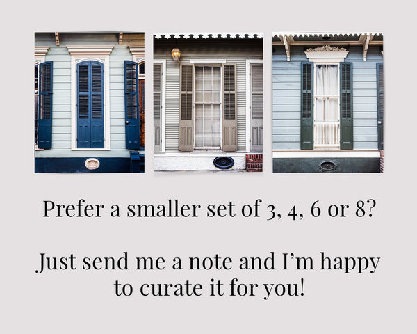French Quarter Art Prints Set of 9 New Orleans Doors and Windows