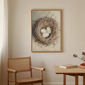 Lisa Russo Fine Art Framed Canvas Framed Bird Nest Canvas Wall Art