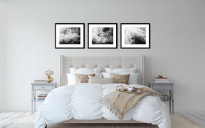 Black and White Swirl Abstract Art Prints Set of 3