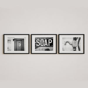 Farmhouse Bathroom Art Prints Set of 3 - Rustic Home Decor