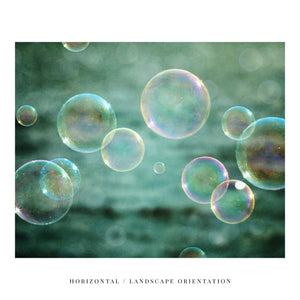 Lisa Russo Fine Art Bathroom & Laundry Room Aqua and Teal Bubbles