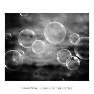 Lisa Russo Fine Art Bathroom & Laundry Room Black and White Bubbles