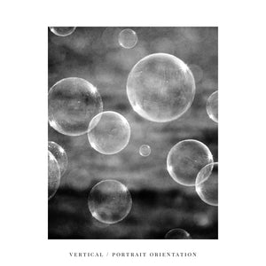 Lisa Russo Fine Art Bathroom & Laundry Room Black and White Bubbles