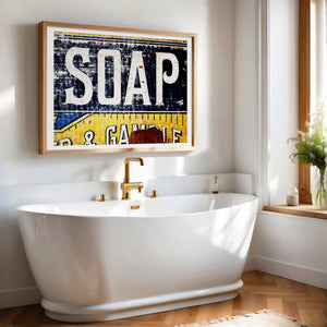 Lisa Russo Fine Art Bathroom & Laundry Room Black and White Soap Print for Bathroom, Kitchen or Laundry Room