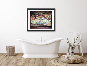 Lisa Russo Fine Art Bathroom & Laundry Room Colorful Welcome Soap Crate