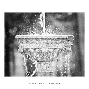 Lisa Russo Fine Art Bathroom & Laundry Room Elegant Pastel Stone Fountain Art Print for Bathroom or Living Decor