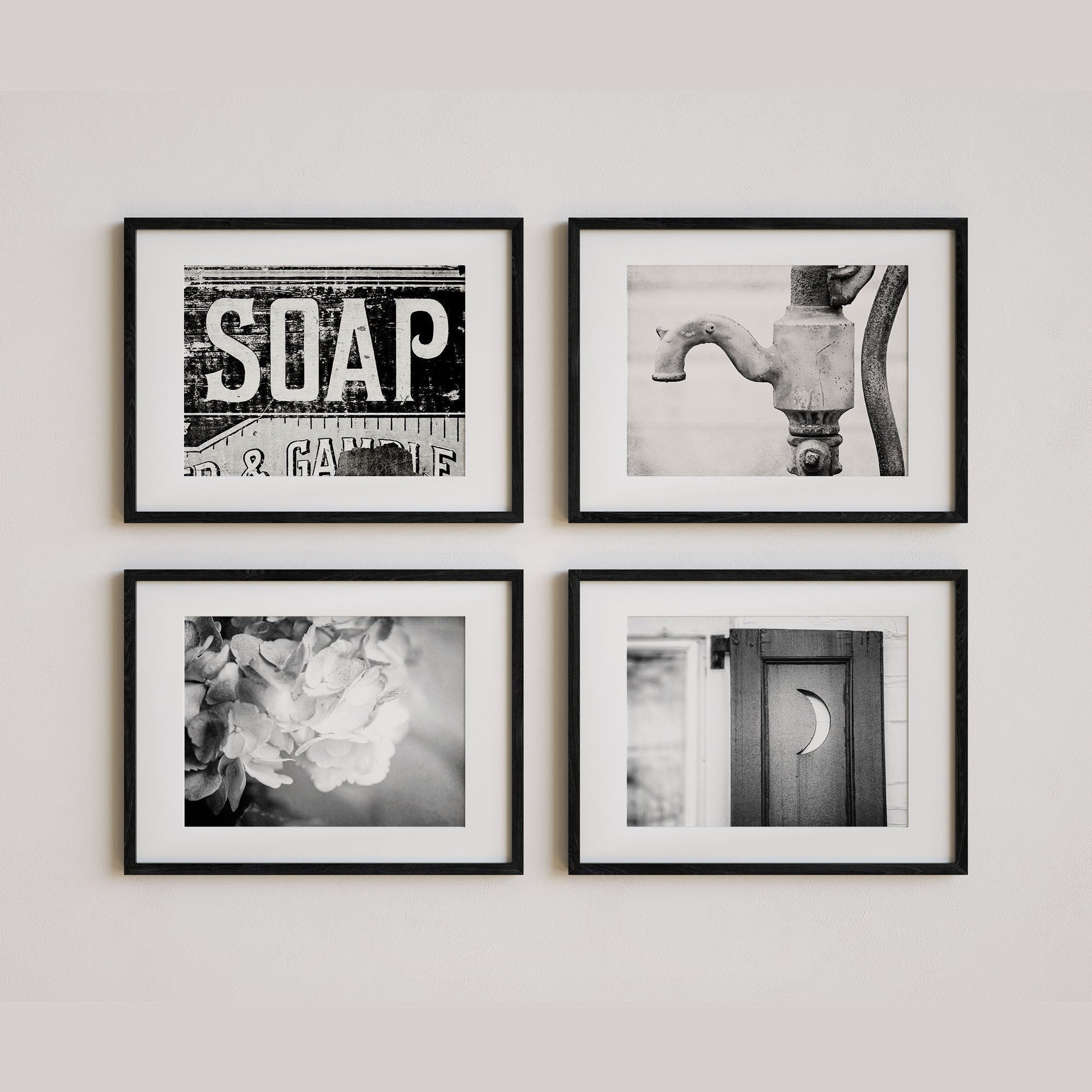 bathroom-wall-art-rustic-black-and-white-print-set-lisa-russo-fine-art for Free Printable Black And White Wall Art Bathroom Wall Art - Rustic Black and White Print Set - Lisa Russo Fine Art for Free Printable Black And White Wall Art