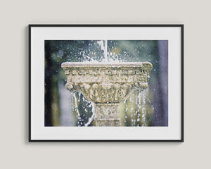 Lisa Russo Fine Art Bathroom & Laundry Room Fountain Wall Decor for Dining Room or Bathroom