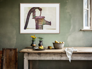 Lisa Russo Fine Art Bathroom & Laundry Room Vintage Water Pump - Plum, Green