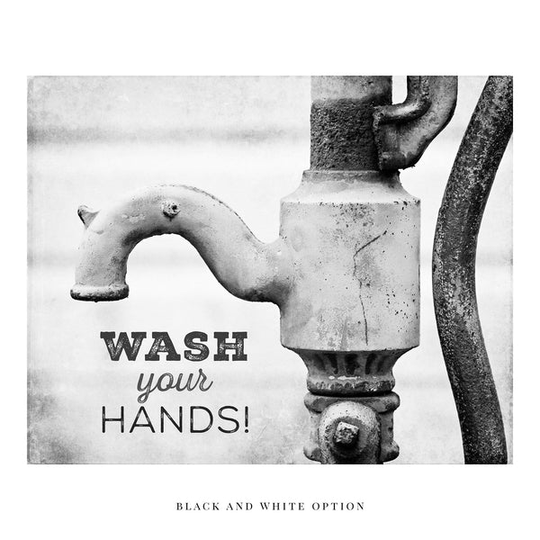Lisa Russo Fine Art Bathroom & Laundry Room Wash Your Hands