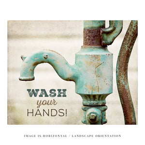 Lisa Russo Fine Art Bathroom & Laundry Room Wash Your Hands