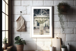 Lisa Russo Fine Art Bathroom & Laundry Room Yaddo Fountain - Vertical