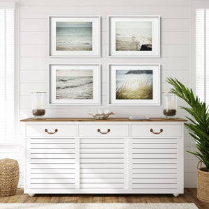 Coastal Beach Art Prints Set - Blue and Green - Set of 4