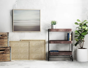 Lisa Russo Fine Art Beach Decor Pastel Beige Abstract Coastal Art Print - Peaceful Waves Ocean Wall Decor