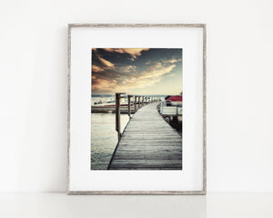 Nautical Wall Art - Sunset Beach House or Cabin Decor