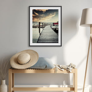 Lisa Russo Fine Art Beach Decor Sunset Dock