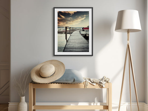 Lisa Russo Fine Art Beach Decor Sunset Dock