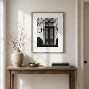 Lisa Russo Fine Art Farmhouse and Rustic Decor Black Door Print | Vintage Architecture Wall Art