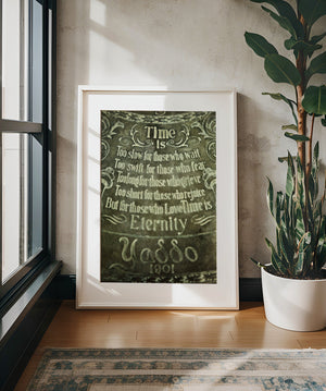 Lisa Russo Fine Art Farmhouse and Rustic Decor Engraved Love Poem Print - Vintage Bedroom or Wedding Decor