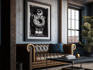 Lisa Russo Fine Art Farmhouse and Rustic Decor Kodak Camera Print - Vintage Style Office Decor or Photographer Gift