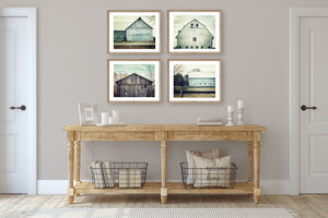 Muted Tones Barn Wall Art - Farmhouse Rustic Print or Canvas Set