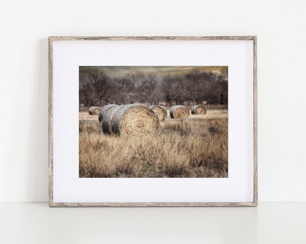 Country Hayfield Print for Farmhouse Home Decor