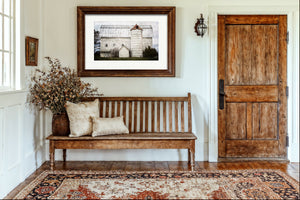 Lisa Russo Fine Art Farmhouse Decor Farmhouse White Barn with Silo Landscape Photo Print