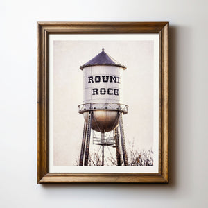 Lisa Russo Fine Art Farmhouse Decor Historic Water Tower - Round Rock Texas - Rustic Farmhouse Decor
