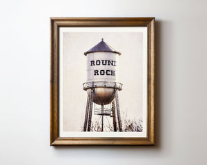Lisa Russo Fine Art Farmhouse Decor Historic Water Tower - Round Rock Texas - Rustic Farmhouse Decor