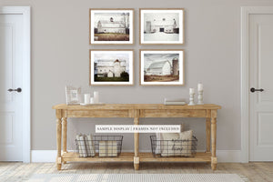 White Barns Through the Seasons | Art Prints Set of 4