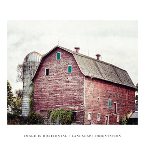 Lisa Russo Fine Art Farmhouse Decor Red Tall Barn