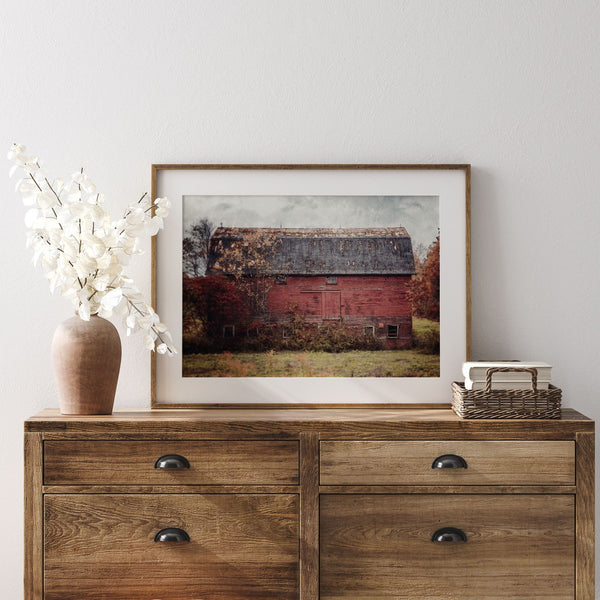 SALE | Rustic Red Barn in an Autumn Field