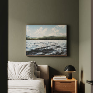 Lisa Russo Fine Art Framed Canvas Adirondack Lake Framed Canvas | Rustic Cabin Wall Art | Lakehouse Decor