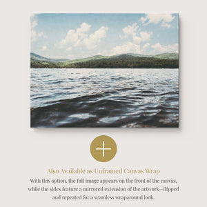 Lisa Russo Fine Art Framed Canvas Adirondack Lake Framed Canvas | Rustic Cabin Wall Art | Lakehouse Decor