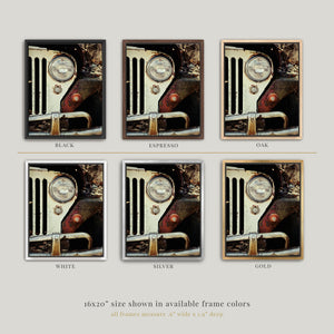 Lisa Russo Fine Art Framed Canvas Framed Canvas Wall Art – Vintage 4x4 Grille Photography