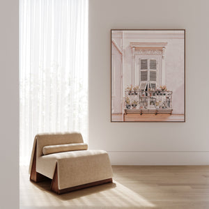 Lisa Russo Fine Art Framed Canvas Framed Canvas Wrap | Vintage French Balcony Photograph from Menton, France