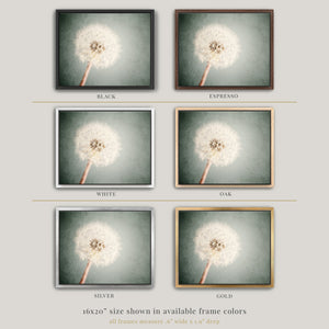 Lisa Russo Fine Art Framed Canvas Framed Dandelion Canvas Wall Art