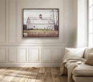 Lisa Russo Fine Art Framed Canvas Framed Farmhouse Barn Canvas | Pond Barn