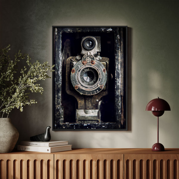 Lisa Russo Fine Art Framed Canvas Vintage Kodak Camera | Framed Canvas Wall Art