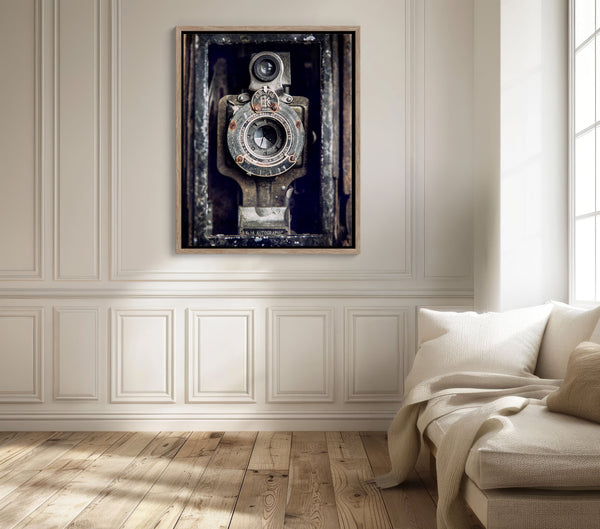 Lisa Russo Fine Art Framed Canvas Vintage Kodak Camera | Framed Canvas Wall Art